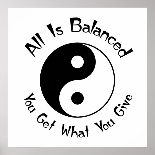 Poster Balance Yin Yang (Devant)