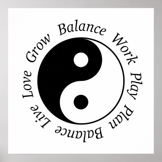 Poster Balance Yin Yang (Devant)