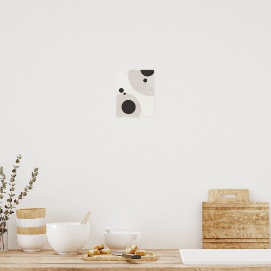 Poster Balanced Circles – Neutral Abstract Wall Art (Cuisine)