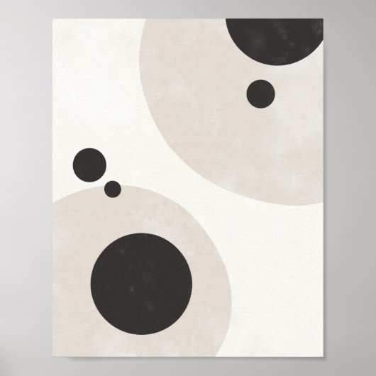 Poster Balanced Circles – Neutral Abstract Wall Art (Devant)