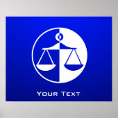 Poster Balances de justice bleue (Devant)