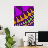 Poster Balances violettes et orange (Bureau à domicile)