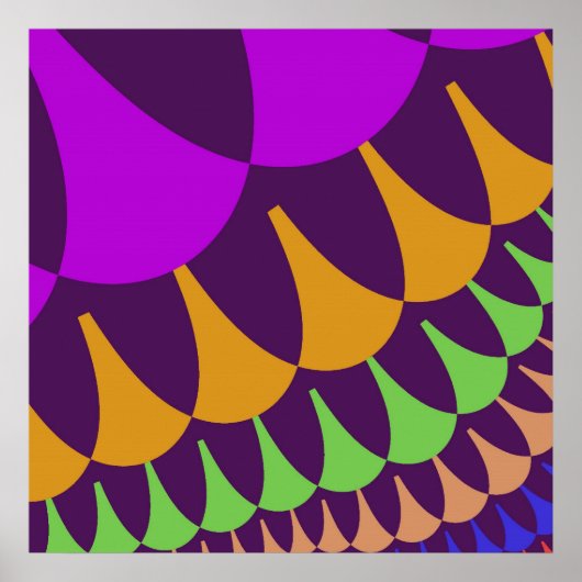 Poster Balances violettes et orange (Devant)