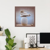 Poster Balancing Stones Carré + vos idées (Bureau à domicile)