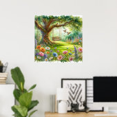 Poster Balancoire de jardin paysage 2 (Bureau à domicile)