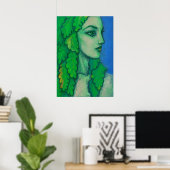 Poster Balanis, Dryad Forest Goddess Spirit Imaginaire Ar (Bureau à domicile)