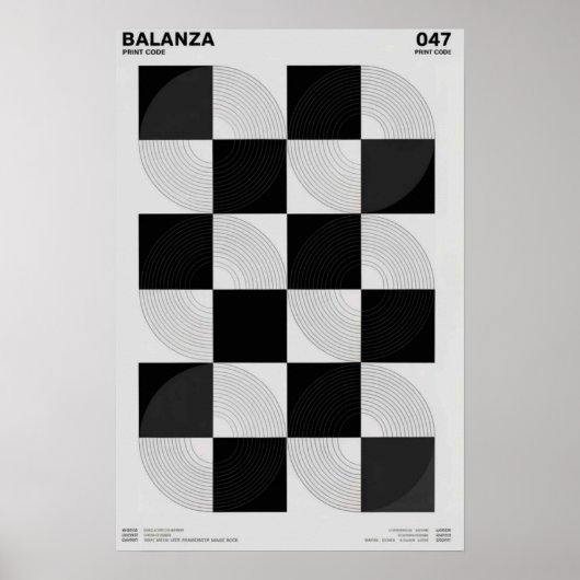 Poster Balanza : Série Géométrique (Devant)