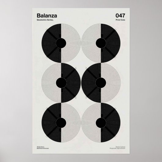 Poster Balanza : Série géométrique (Devant)