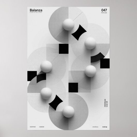 Poster Balanza : Série Géométrique (Devant)