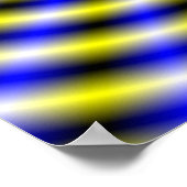 Poster Balayage bleu et jaune (Coin)