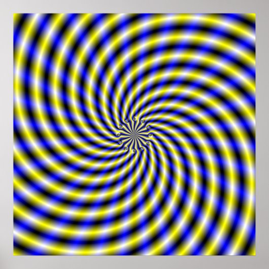 Poster Balayage bleu et jaune (Devant)