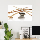 Poster Balayage des cailloux et du bois flotté (Bureau à domicile)