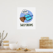 Poster Balayage Dreams Funny Broom Pun (Cuisine)