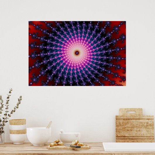 Poster Balayage Fractal (Cuisine)