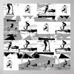 Poster Balayons autour - Stunt Scooter Rider