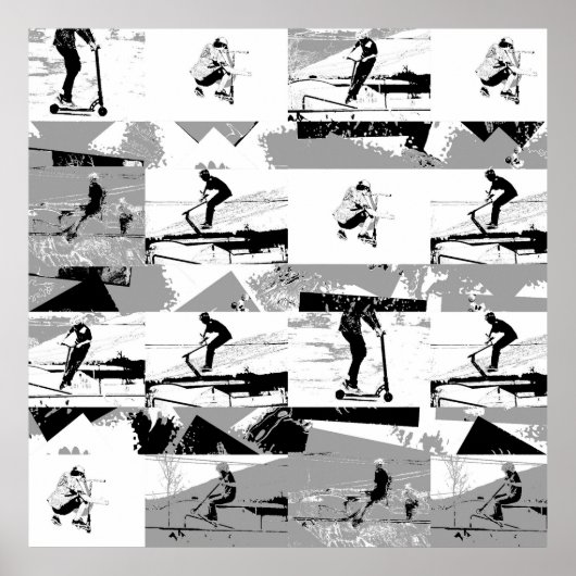 Poster Balayons autour - Stunt Scooter Rider (Devant)