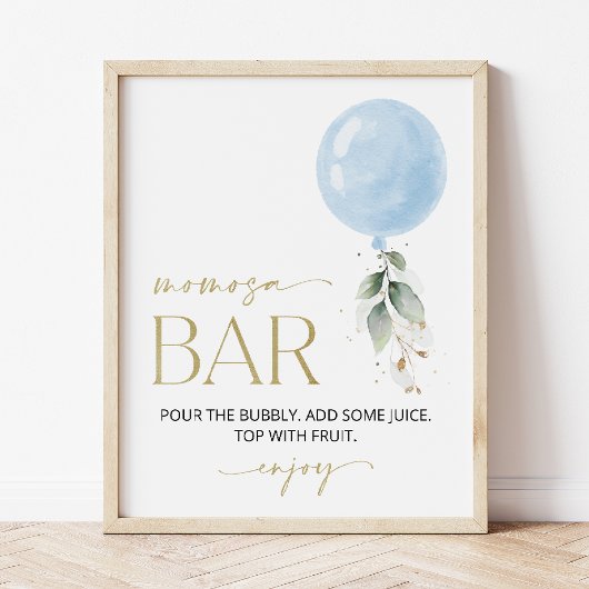 Poster Balcon Bleu, Eucalyptus, Verdure, Momosa Bar