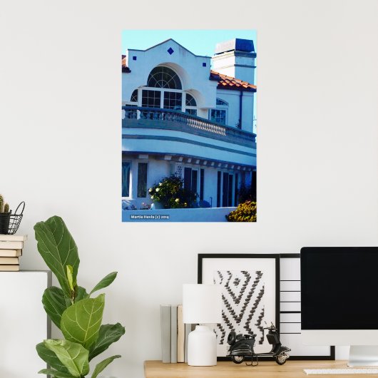 Poster Balcon de la maison (Bureau à domicile)