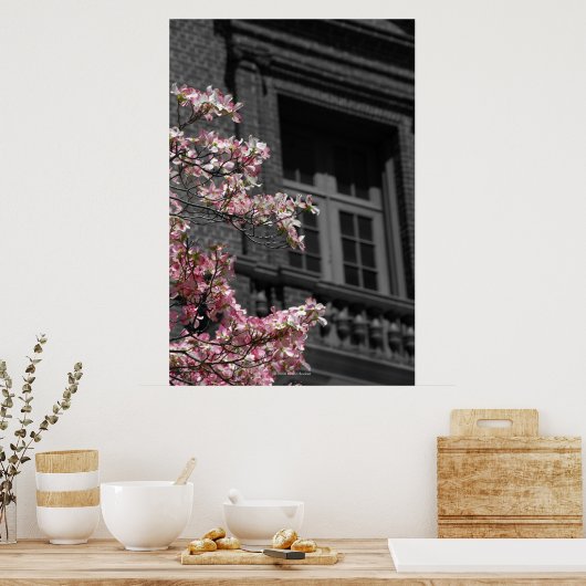 Poster Balcon fleuri (Cuisine)