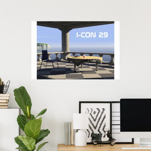Poster balcon, I-CON 29 (Bureau à domicile)