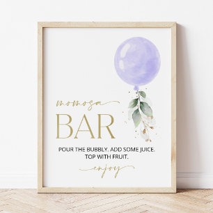 Poster Balcon Violet, Eucalyptus, Verdure, Bar Momosa