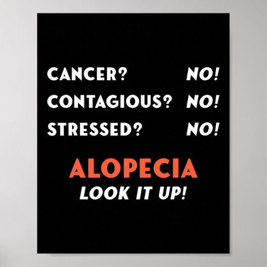 Poster Bald Balding Alopecia Areata Perte de cheveux Prob (Devant)
