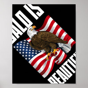 Poster Bald Eagle Bald Est Belle 4 juillet Indépendant