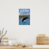 Poster Bald Eagle Diving - Skagway, Alaska (Cuisine)