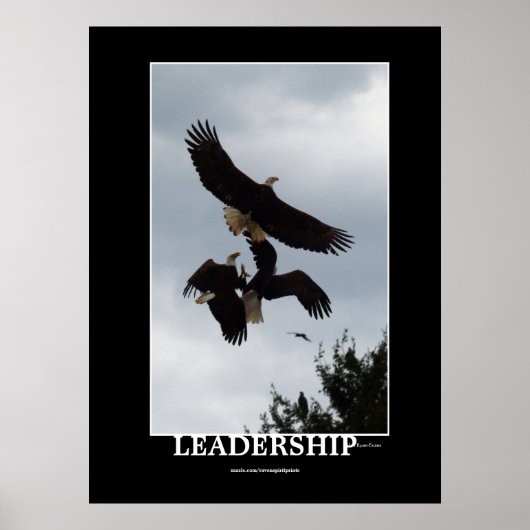 Poster BALD EAGLE LEADERSHIP Motivational Photo Imprimer (Devant)