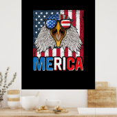 Poster Bald Eagle Merica 4 juillet (Cuisine)