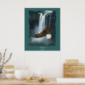 Poster Bald Eagle & Snoqualmie Cascade Nature (Cuisine)