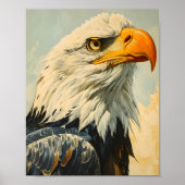 Poster Bald Eagle Vintage (Devant)