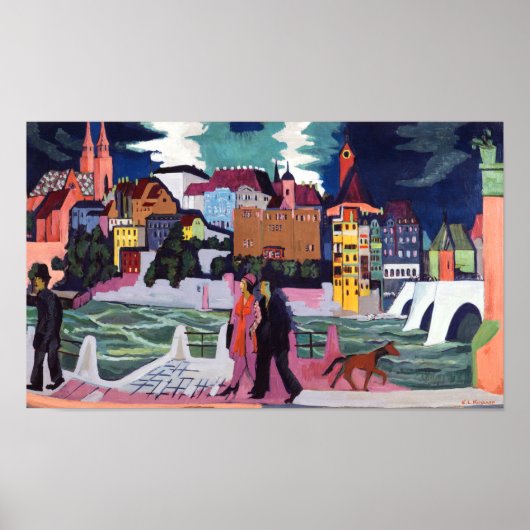 Poster Bâle et le Rhin | Kirchner | (Devant)