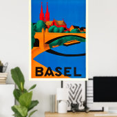 Poster Bâle - Suisse (Bureau à domicile)