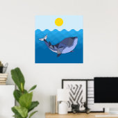Poster Baleine (Bureau à domicile)