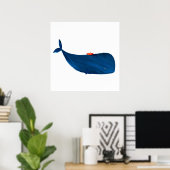 Poster Baleine (Bureau à domicile)