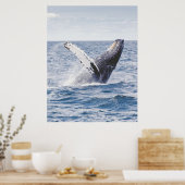 Poster Baleine à bosse violant les États-Unis (Cuisine)