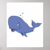 Poster baleine à sperme mignonne (Devant)