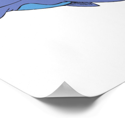 Poster baleine à sperme mignonne (Coin)