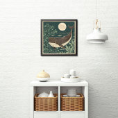 Poster Baleine Abstraite fauvisme