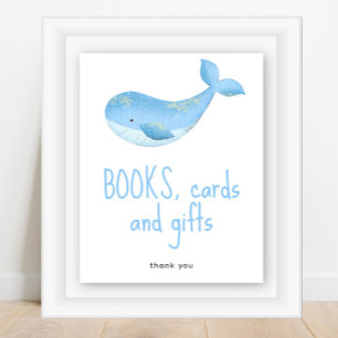 Poster Baleine aquarelle - Livres cartes et cadeaux