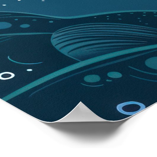 Poster Baleine bleue (Coin)