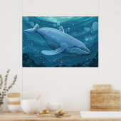Poster Baleine bleue (Cuisine)