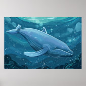 Poster Baleine bleue (Devant)