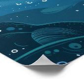 Poster Baleine bleue Petite (Coin)