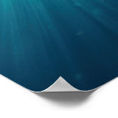 Poster Baleine bleue sous l'eau Petite (Coin)