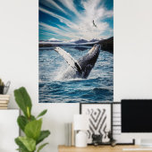 Poster Baleine boréale (Bureau à domicile)