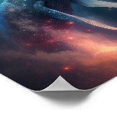 Poster Baleine Dans Le Ciel L'Art Imaginaire (Coin)