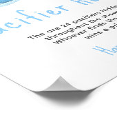 Poster Baleine d'aquarelle - baby shower de chasse au Pac (Coin)