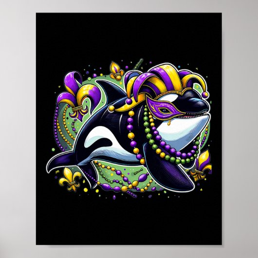 Poster Baleine de Mardi Gras Orca (Devant)